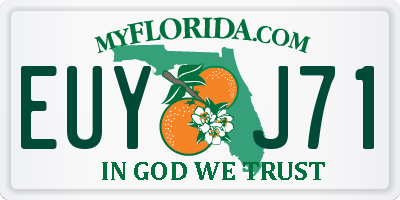 FL license plate EUYJ71