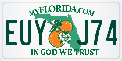 FL license plate EUYJ74