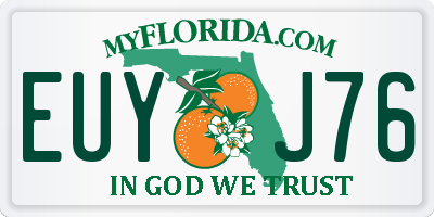 FL license plate EUYJ76