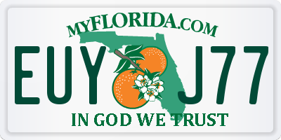 FL license plate EUYJ77