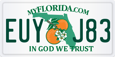 FL license plate EUYJ83