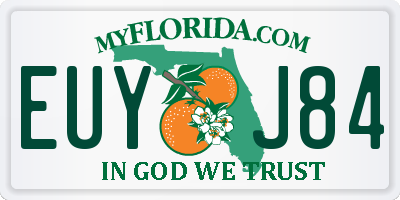 FL license plate EUYJ84