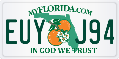 FL license plate EUYJ94