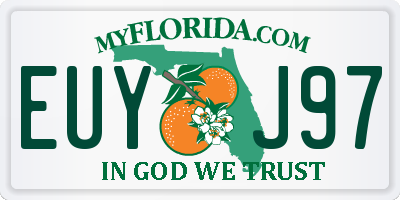 FL license plate EUYJ97