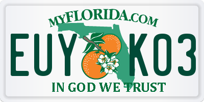 FL license plate EUYK03