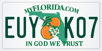 FL license plate EUYK07