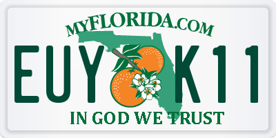 FL license plate EUYK11