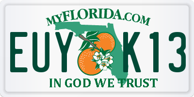 FL license plate EUYK13