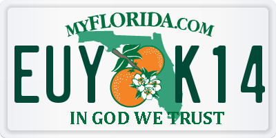 FL license plate EUYK14