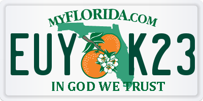 FL license plate EUYK23
