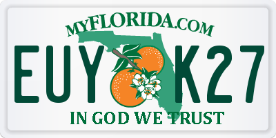 FL license plate EUYK27