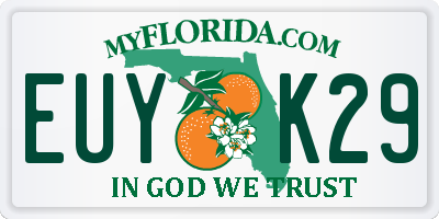 FL license plate EUYK29