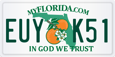 FL license plate EUYK51