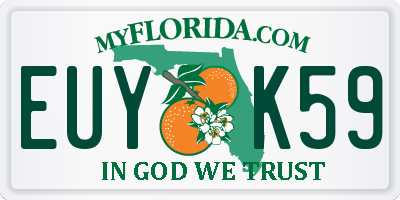 FL license plate EUYK59