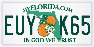 FL license plate EUYK65