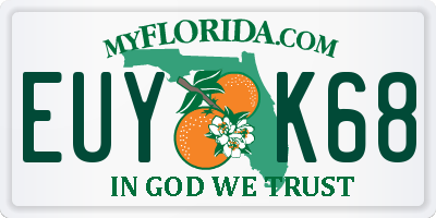 FL license plate EUYK68