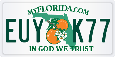 FL license plate EUYK77