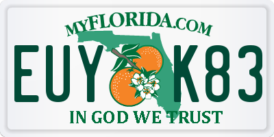 FL license plate EUYK83