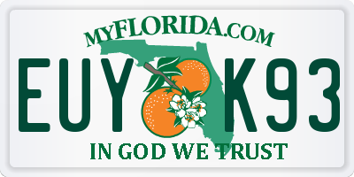 FL license plate EUYK93