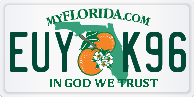 FL license plate EUYK96