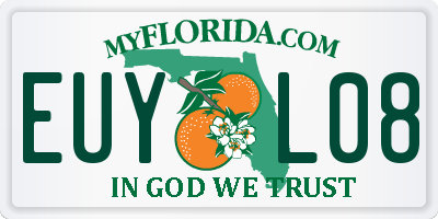 FL license plate EUYL08