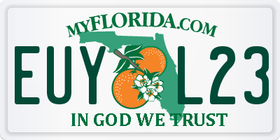 FL license plate EUYL23