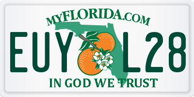 FL license plate EUYL28