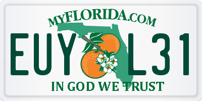 FL license plate EUYL31