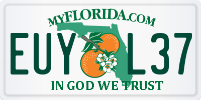 FL license plate EUYL37