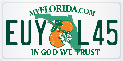 FL license plate EUYL45