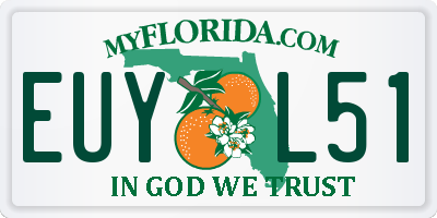 FL license plate EUYL51