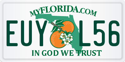 FL license plate EUYL56