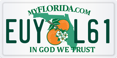FL license plate EUYL61