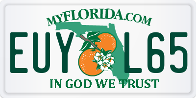 FL license plate EUYL65