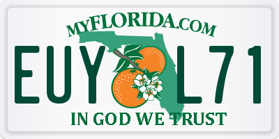 FL license plate EUYL71