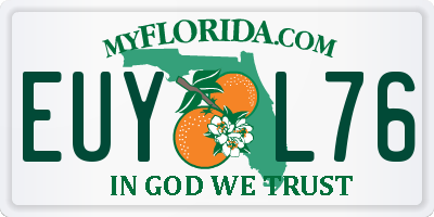 FL license plate EUYL76