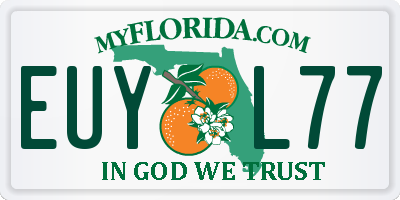 FL license plate EUYL77