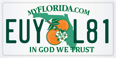 FL license plate EUYL81