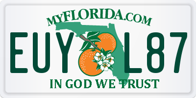 FL license plate EUYL87