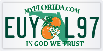FL license plate EUYL97