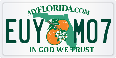 FL license plate EUYM07