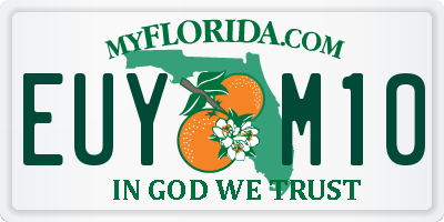 FL license plate EUYM10