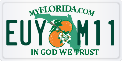 FL license plate EUYM11