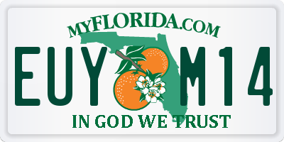 FL license plate EUYM14