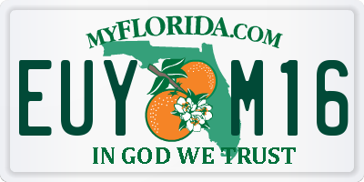 FL license plate EUYM16