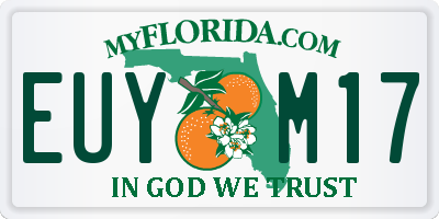 FL license plate EUYM17
