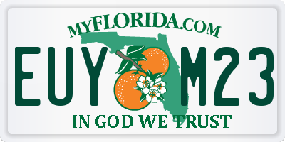 FL license plate EUYM23