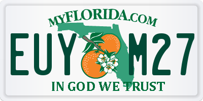 FL license plate EUYM27