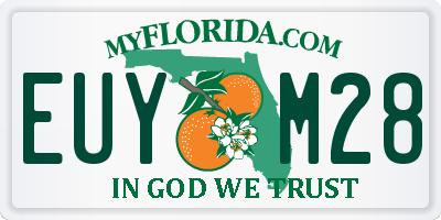 FL license plate EUYM28