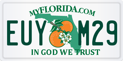 FL license plate EUYM29